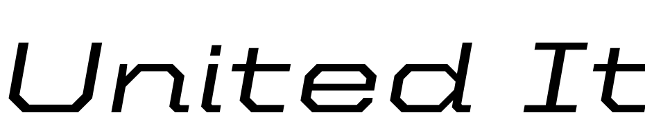 United Italic Ext Medium Font Download Free