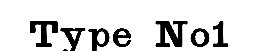 Type No1 Font Download Free