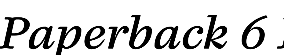 Paperback 6 Italic Font Download Free