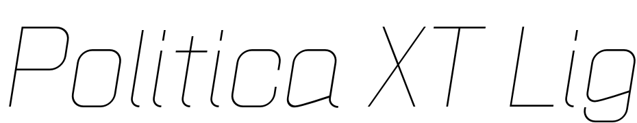 Politica XT Light Italic Font Download Free