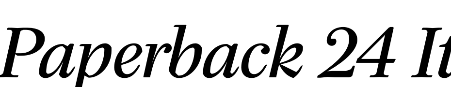 Paperback 24 Italic Yazı tipi ücretsiz indir