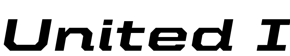 United Italic Ext Heavy Font Download Free