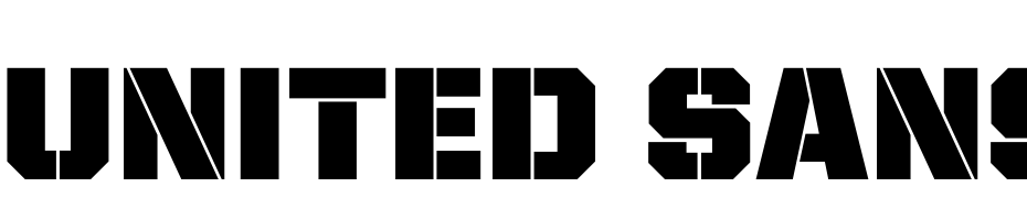 United Sans Reg Stencil Font Download Free