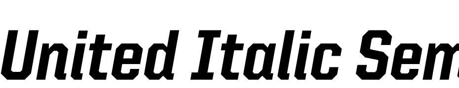 United Italic Semi Cond Heavy Font Download Free