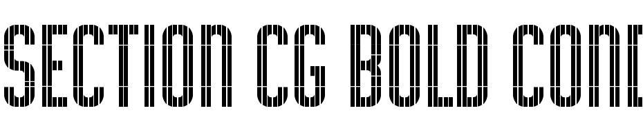 Section CG Bold Cond Font Download Free