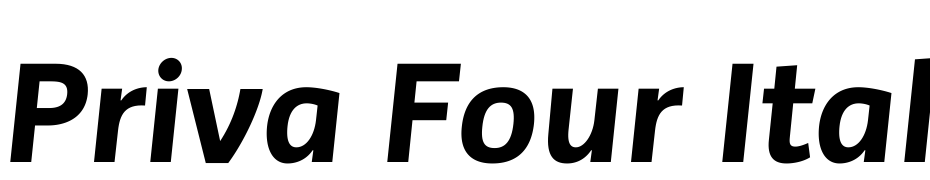 Priva Four Italic Pro Font Download Free