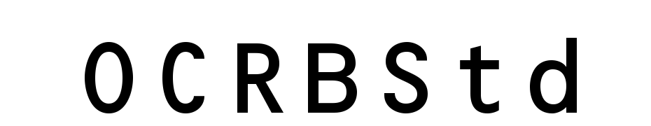 OCR B Std Medium Font Download Free