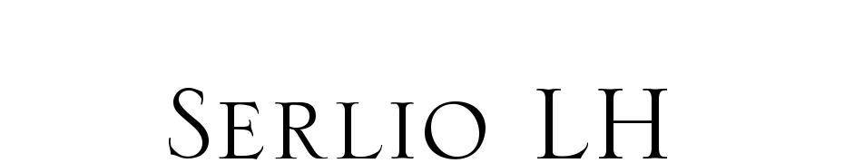 Serlio LH Font Download Free
