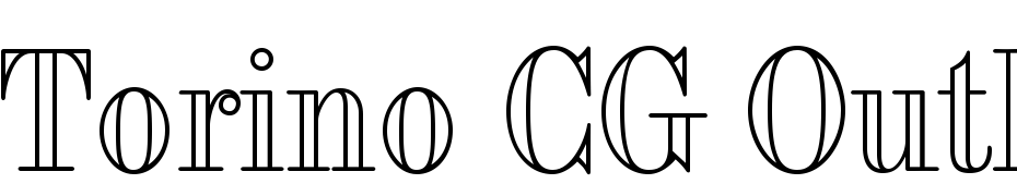 Torino CG Outline Font Download Free