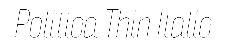 Politica Thin Italic Font Download Free