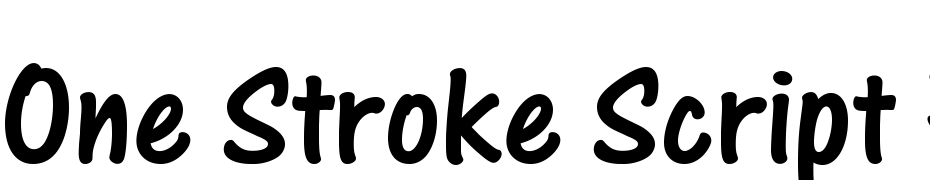 One Stroke Script Plain Font Download Free