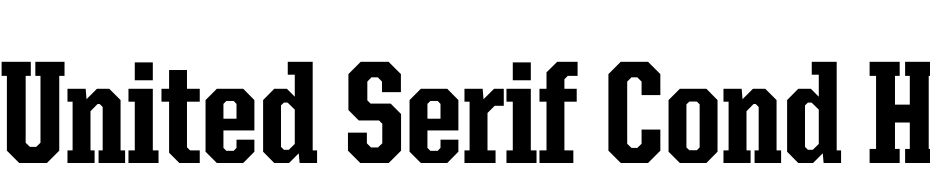 United Serif Cond Heavy cкачати шрифт безкоштовно