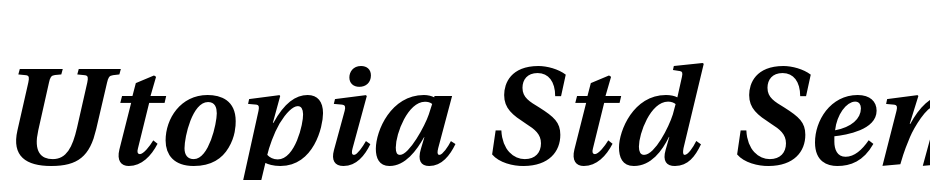 Utopia Std Semibold Caption Italic cкачати шрифт безкоштовно