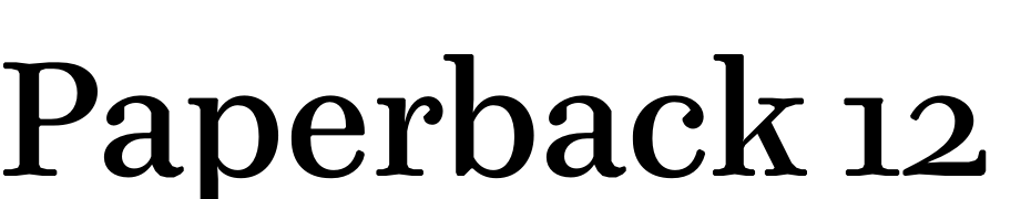 Paperback 12 Roman Font Download Free