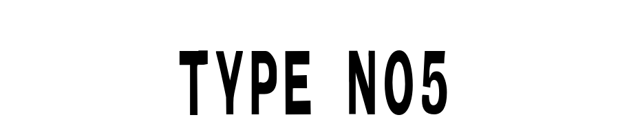 Type No5 Font Download Free