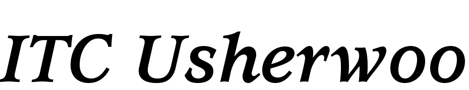 ITC Usherwood Std Bold Italic Font Download Free