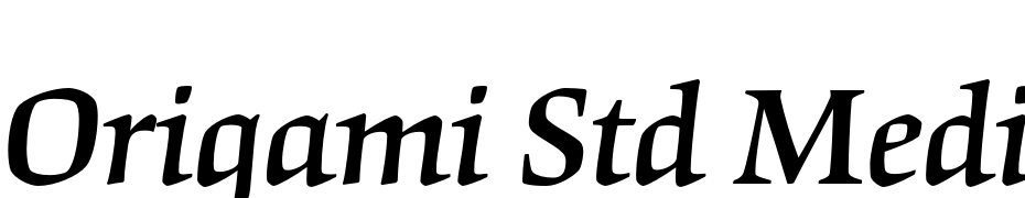 Origami Std Medium Italic Font Download Free