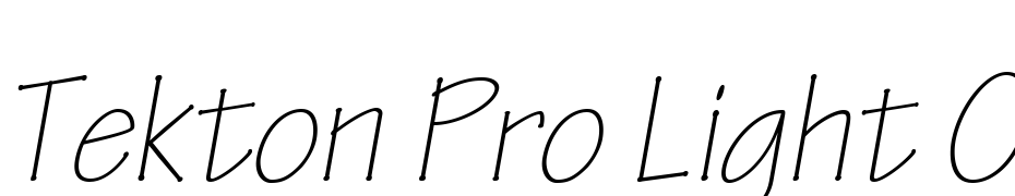 Tekton Pro Light Oblique Font Download Free