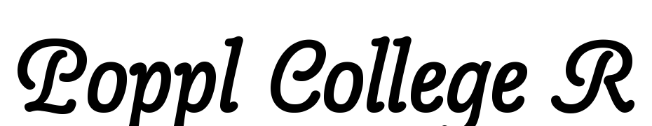 Poppl College R Font Download Free