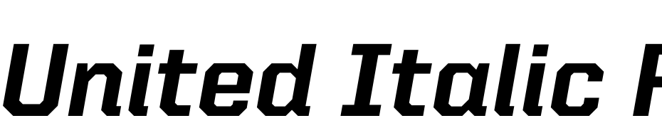 United Italic Reg Heavy Font Download Free