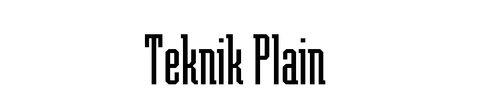 Teknik Plain Font Download Free