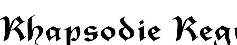 Rhapsodie Regular Font Download Free