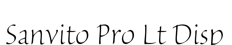Sanvito Pro Light Display Font Download Free