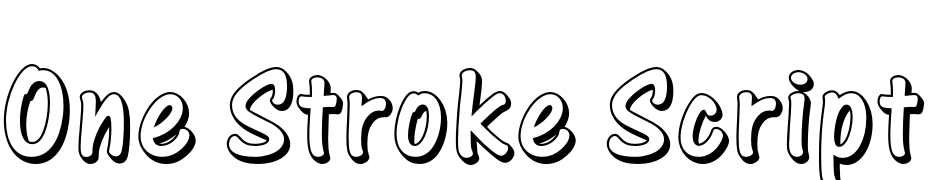 One Stroke Script Shaded Plain Font Download Free