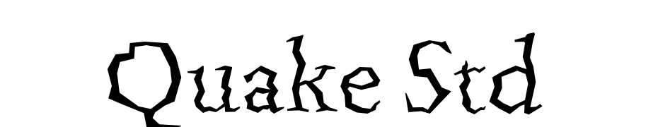 Quake Std Yazı tipi ücretsiz indir
