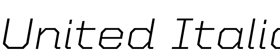 United Italic Semi Ext Light Font Download Free