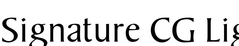 Signature CG Light Font Download Free