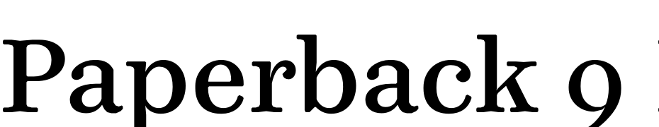 Paperback 9 Roman Font Download Free