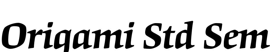 Origami Std Semibold Italic Font Download Free