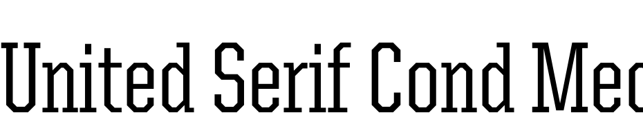 United Serif Cond Medium Font Download Free
