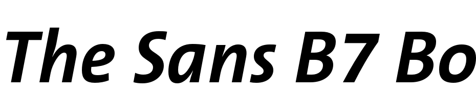 The Sans B7 Bold Italic Font Download Free
