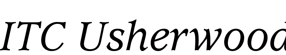 ITC Usherwood Std Medium Italic Font Download Free