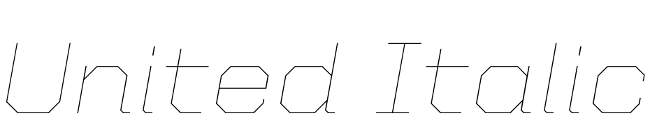 United Italic Semi Ext Thin Font Download Free