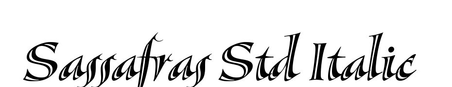 Sassafras Std Italic Font Download Free