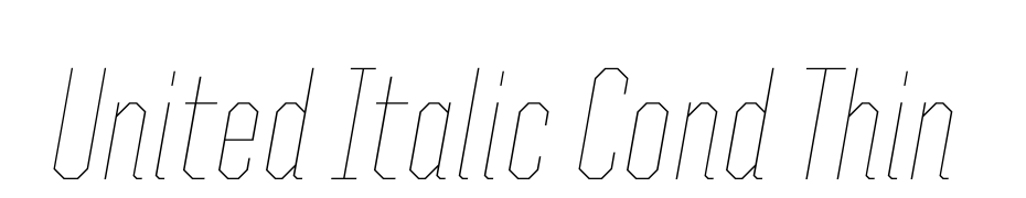 United Italic Cond Thin Font Download Free