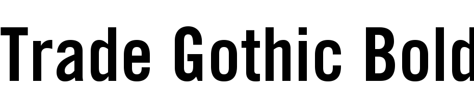 Trade Gothic LT Std Bold Condensed No. 20 Font Free Download