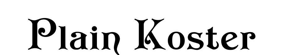 Plain Koster Font Download Free