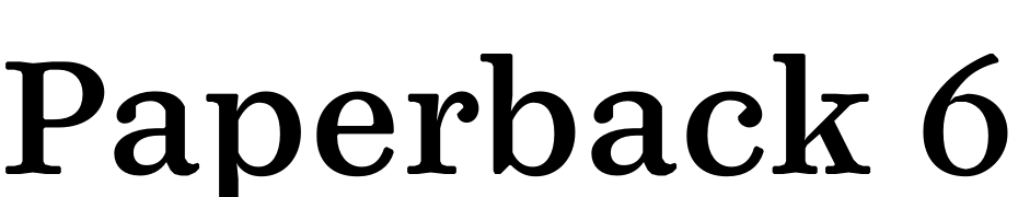 Paperback 6 Roman Font Download Free