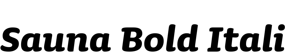 Sauna Bold Italic Font Download Free