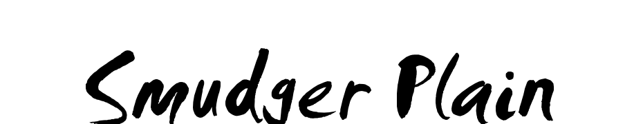 Smudger Plain Yazı tipi ücretsiz indir