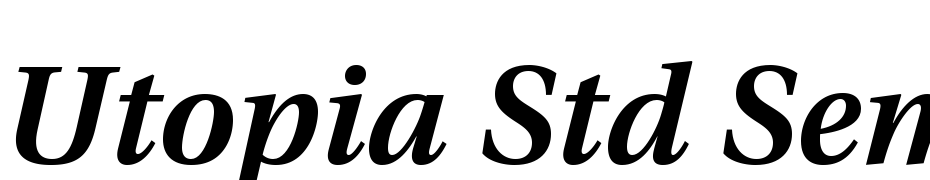 Utopia Std Semibold Italic cкачати шрифт безкоштовно