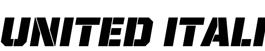 United Italic Reg Stencil Font Download Free