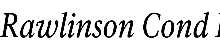 Rawlinson Cond Regular Italic Font Download Free