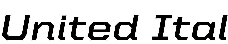 United Italic Semi Ext Bold Font Download Free