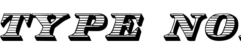 Type No13 Font Download Free