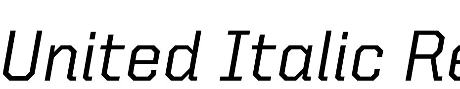 United Italic Reg Medium Font Download Free